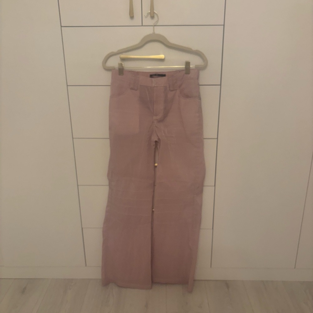 Silence + Noise Mauve Wide Leg Pants urban outfitters
